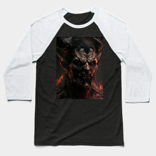 Demon face Baseball T-Shirt